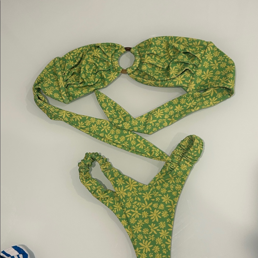 Kulani Kinis Yellow Floral Bikini Top